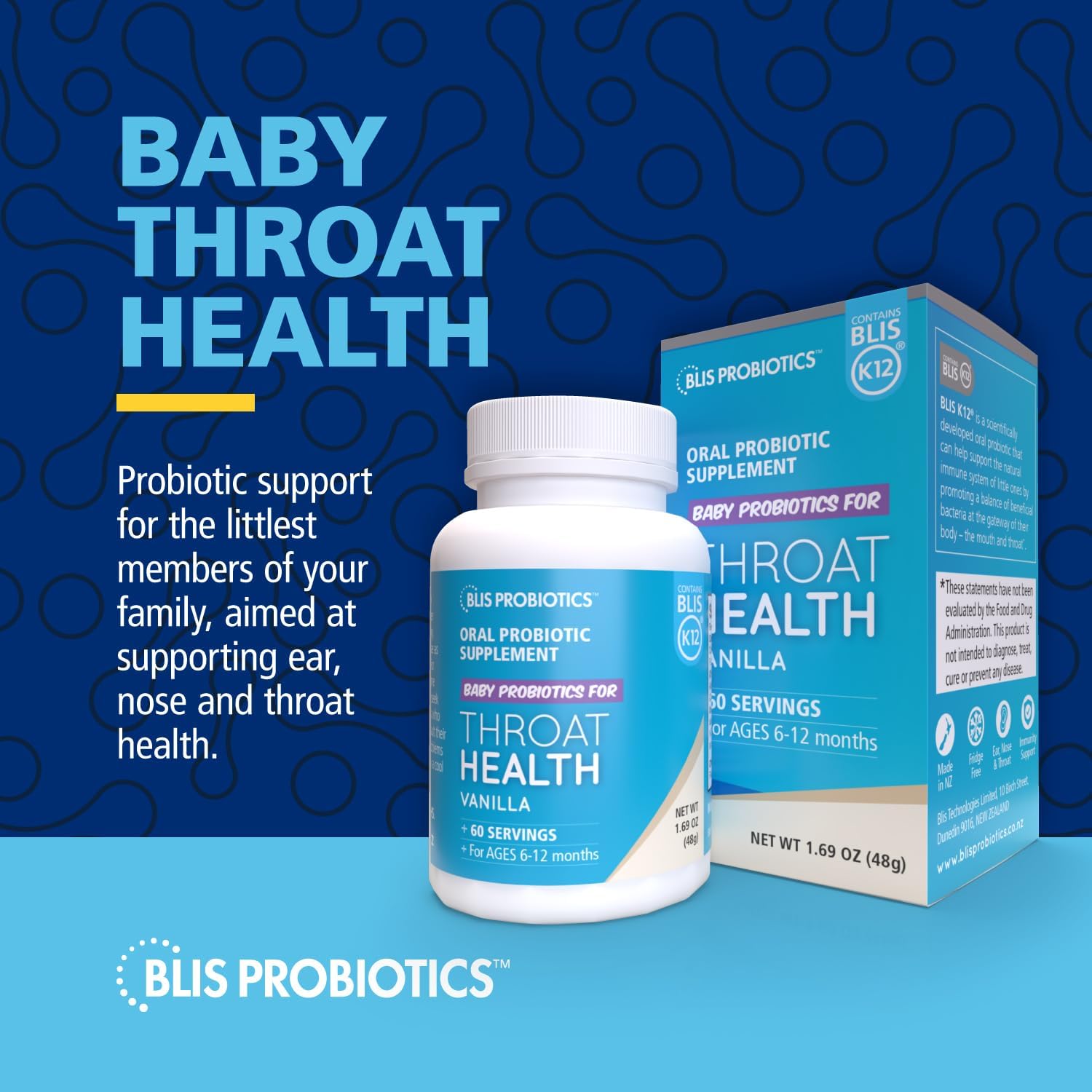 Baby ThroatHealth with BLIS K12® | Vanilla Flavour
