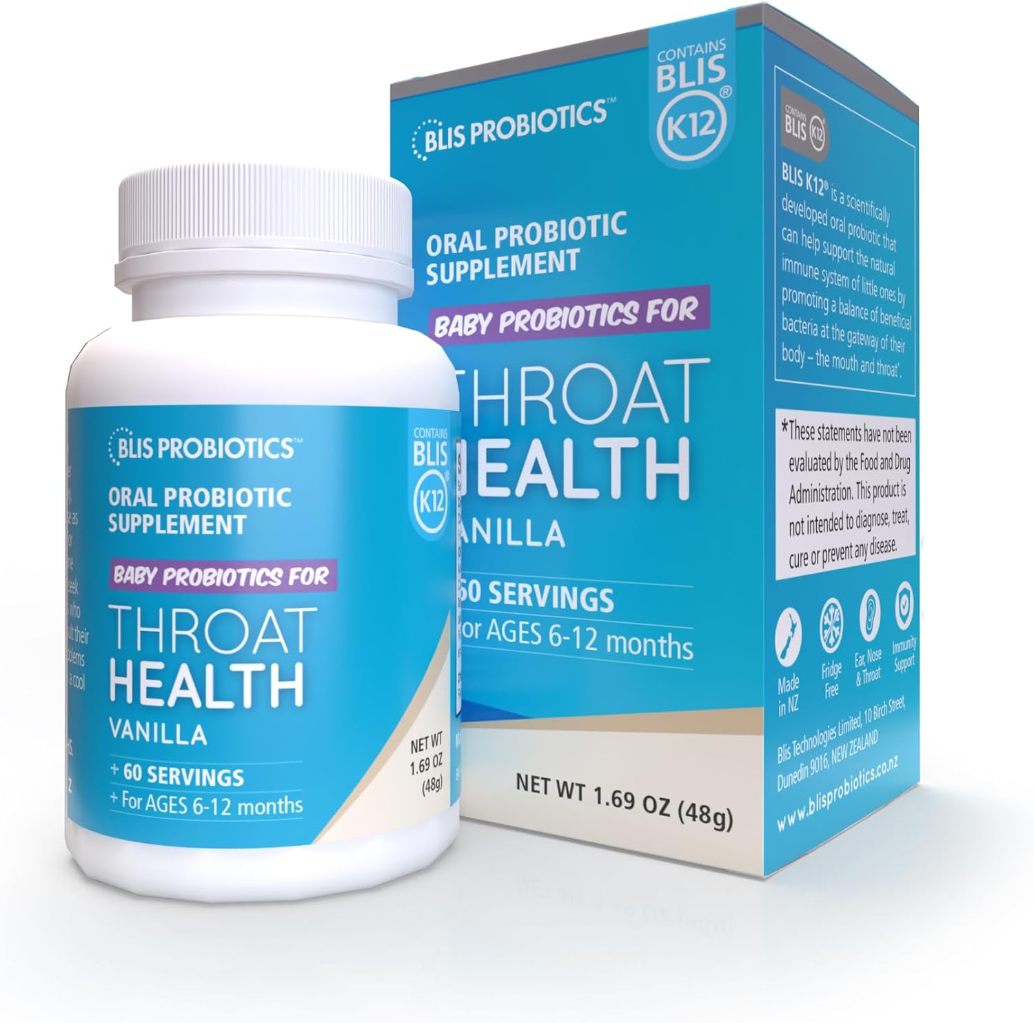 Baby ThroatHealth with BLIS K12® | Vanilla Flavour