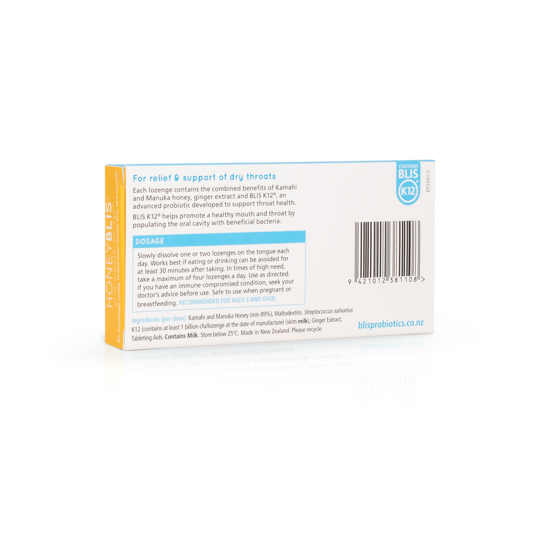 HoneyBLIS® with BLIS K12® | Ginger Extract