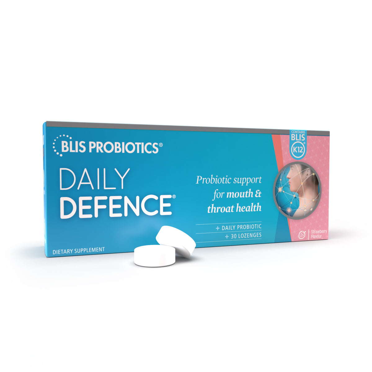 DailyDefence® with BLIS K12® | Strawberry Flavour