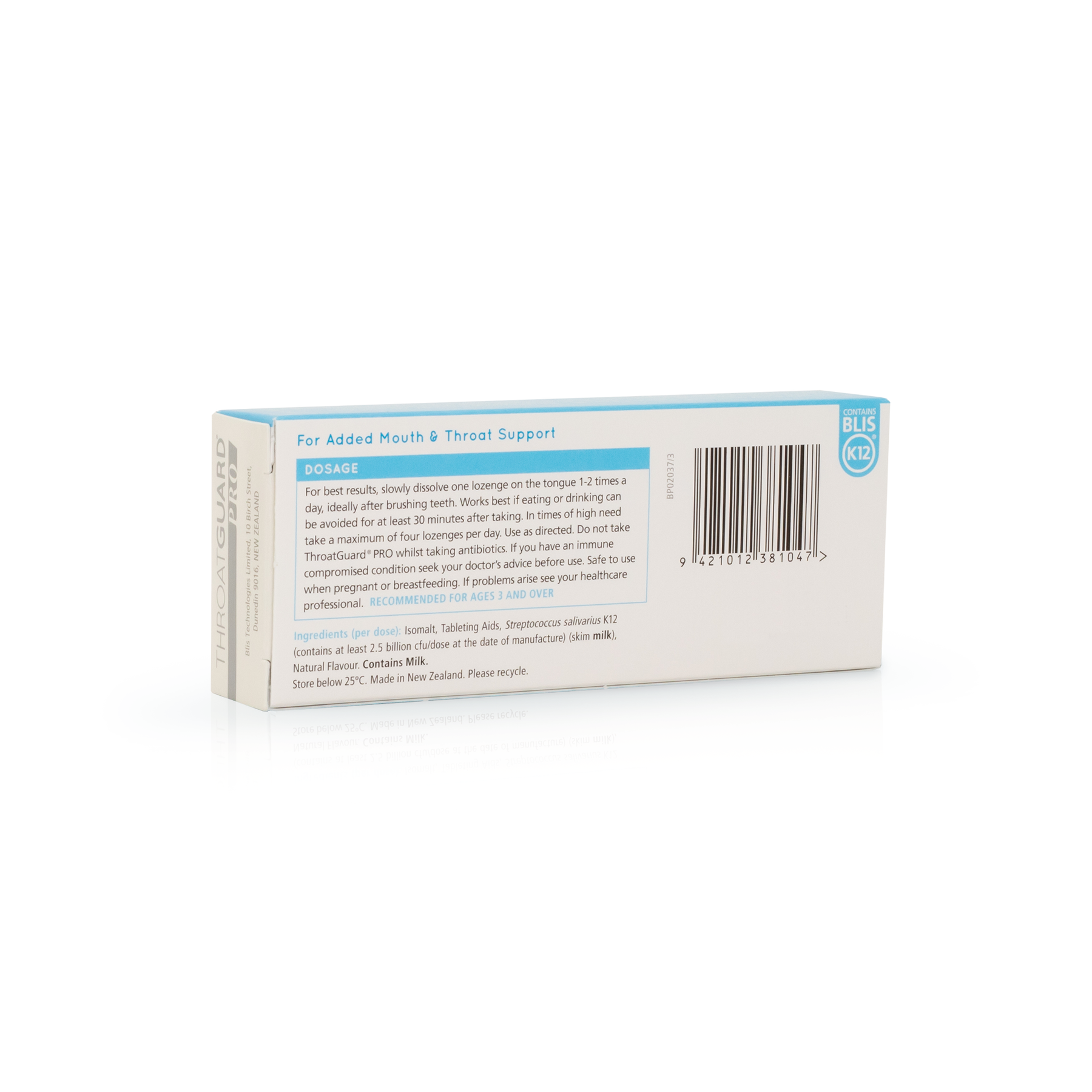 ThroatGuard® PRO with BLIS K12® | High-Strength Throat Probiotic